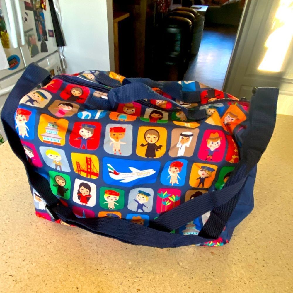 Emirates kid’s small travel duffel bag, great for summer vacation essentials